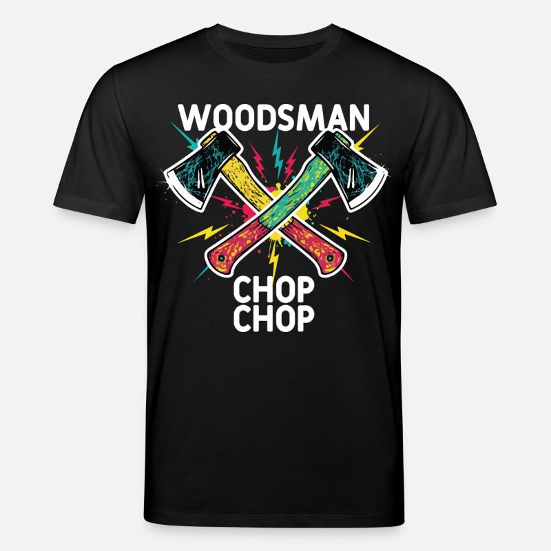 Woodsman Chop Chop Camping-Äxte - Stanley/Stella Unisex Bio-T-Shirt CREATOR - Schwarz