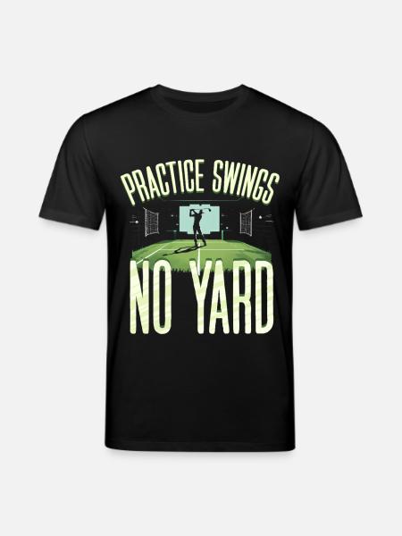 Golfsimulator Practice Swings No Yard - Stanley/Stella Unisex Bio-T-Shirt CREATOR  - Schwarz