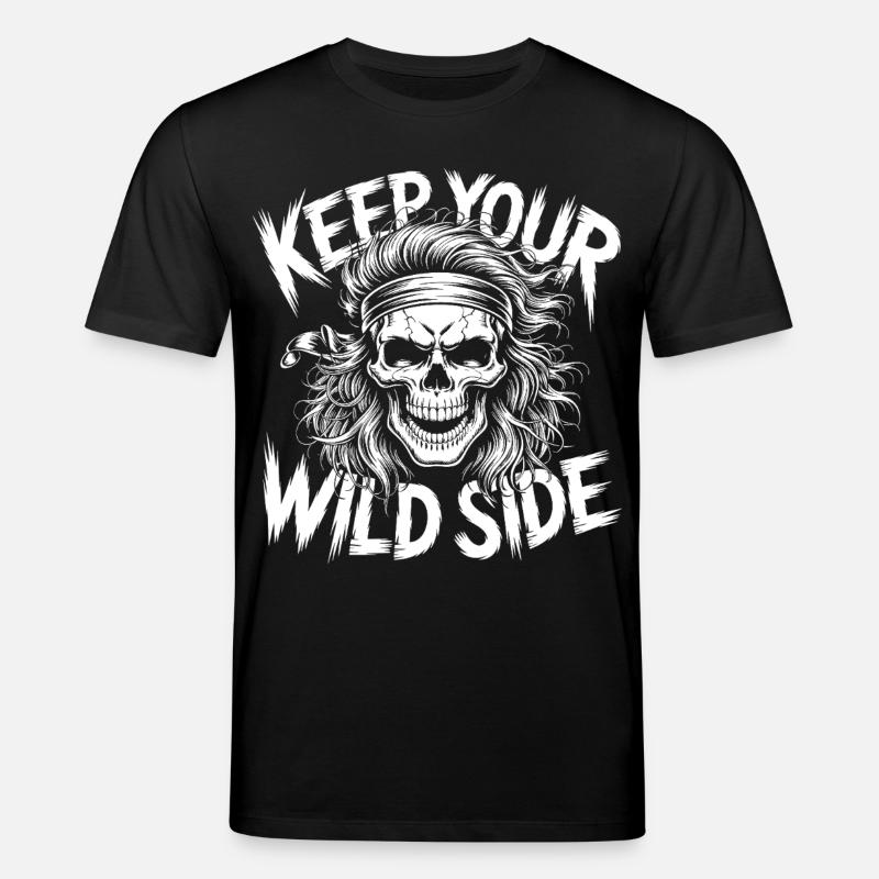 Conception du crâne du côté sauvage - T-shirt bio CREATOR Stanley/Stella Unisexe - noir