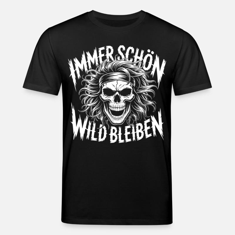 Crâne Toujours Reste Sauvage - T-shirt bio CREATOR Stanley/Stella Unisexe - noir