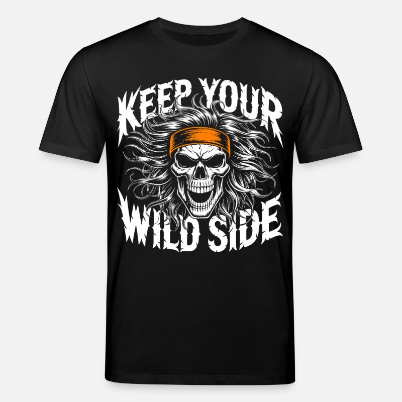 Keep Your Wild Side Skull - Stanley/Stella CREATOR Unisex Organic T-Shirt - black