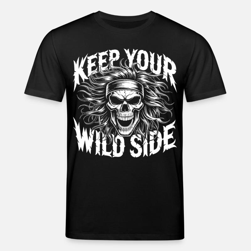 Keep Your Wild Side Skull - Stanley/Stella CREATOR Unisex Organic T-Shirt - black
