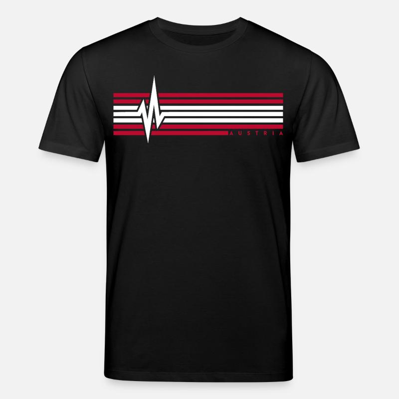 Heartbeat Austria ECG Austria Austrians - Stanley/Stella CREATOR Unisex Organic T-Shirt - black
