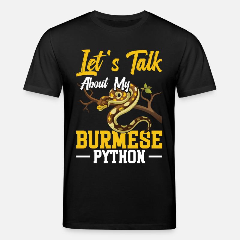 Burmesischer Python-Besitzer Schlangenterrarium Hide Python - Stanley/Stella Unisex Bio-T-Shirt CREATOR  - Schwarz