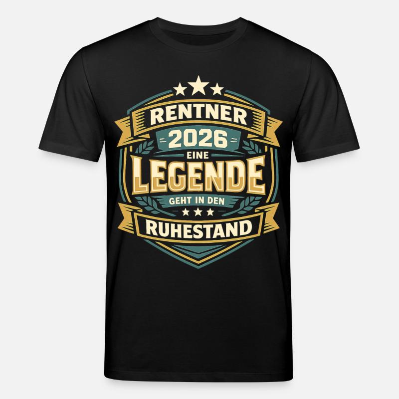 Retraités 2026 Retraite non responsable - T-shirt bio CREATOR Stanley/Stella Unisexe - noir