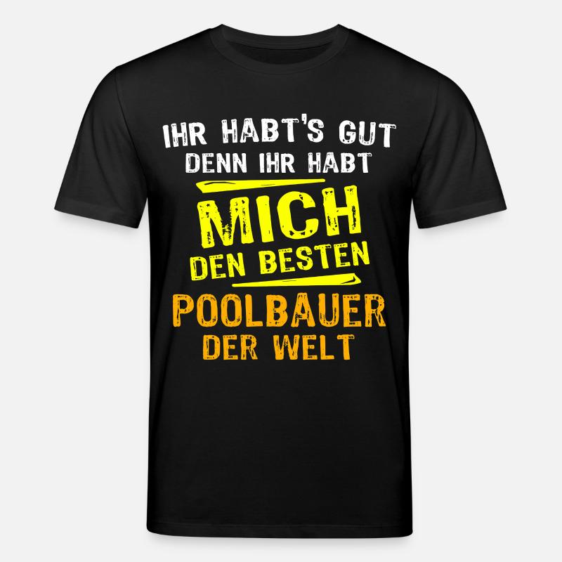 Poolbauer Geschenk - Stanley/Stella Unisex Bio-T-Shirt CREATOR  - Schwarz