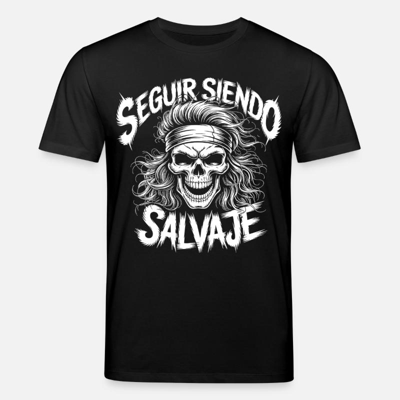 Crâne du Côté Sauvage - T-shirt bio CREATOR Stanley/Stella Unisexe - noir