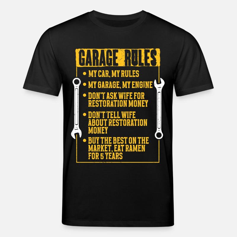 Auto Restauration Garage Rules - Stanley/Stella Unisex Bio-T-Shirt CREATOR  - Schwarz