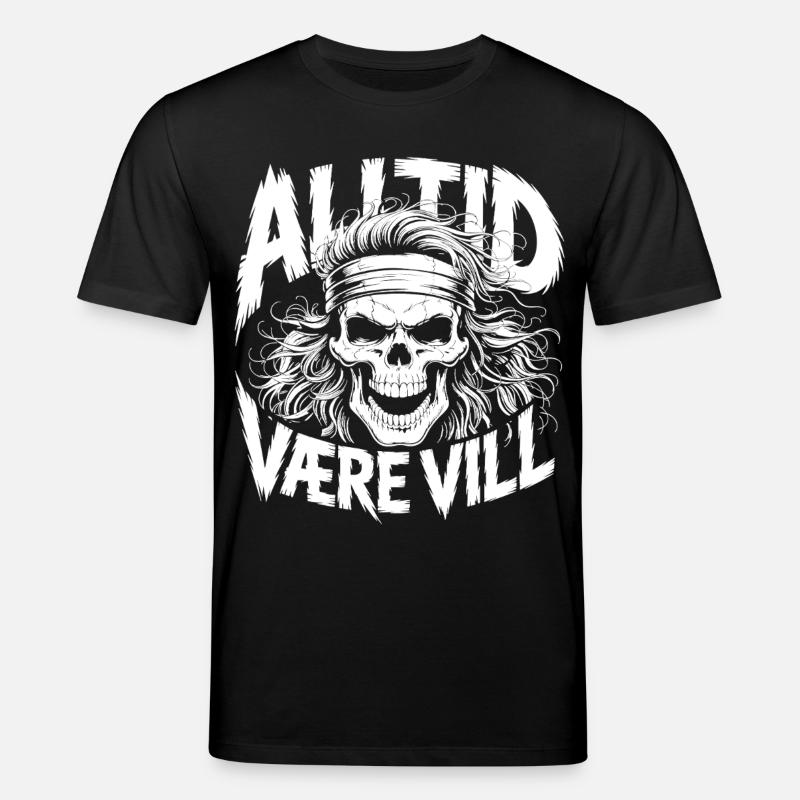 Bleib wild, Schädel - Stanley/Stella Unisex Bio-T-Shirt CREATOR - Schwarz