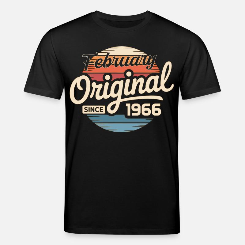 Février 1966 Cadeau d’anniversaire Février 1966 - T-shirt bio CREATOR Stanley/Stella Unisexe - noir