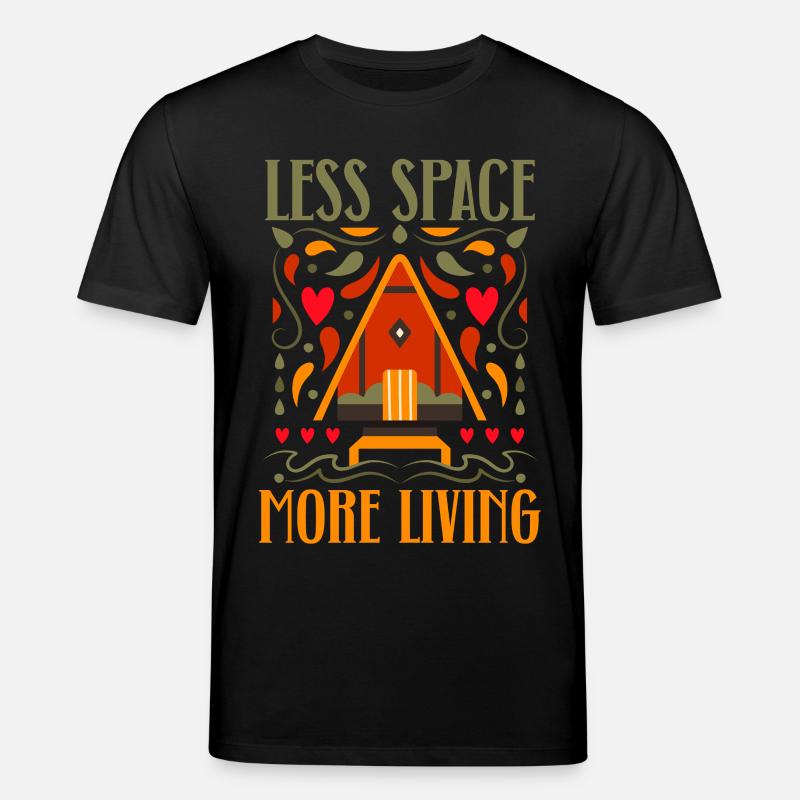 Tiny House Moins d’espace Plus vie - T-shirt bio CREATOR Stanley/Stella Unisexe - noir
