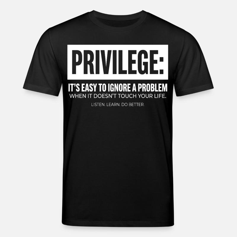 Privilege Statement Typografie Textmotiv - Stanley/Stella Unisex Bio-T-Shirt CREATOR  - Schwarz