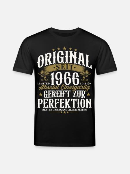 Original 1966 Vintage Birthday Gift - Stanley/Stella CREATOR Unisex Organic T-Shirt - black