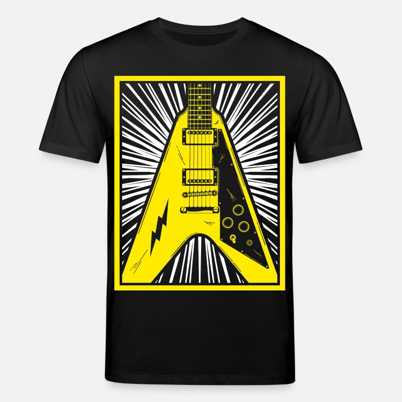 E-Gitarren-Silhouette - Stanley/Stella Unisex Bio-T-Shirt CREATOR  - Schwarz
