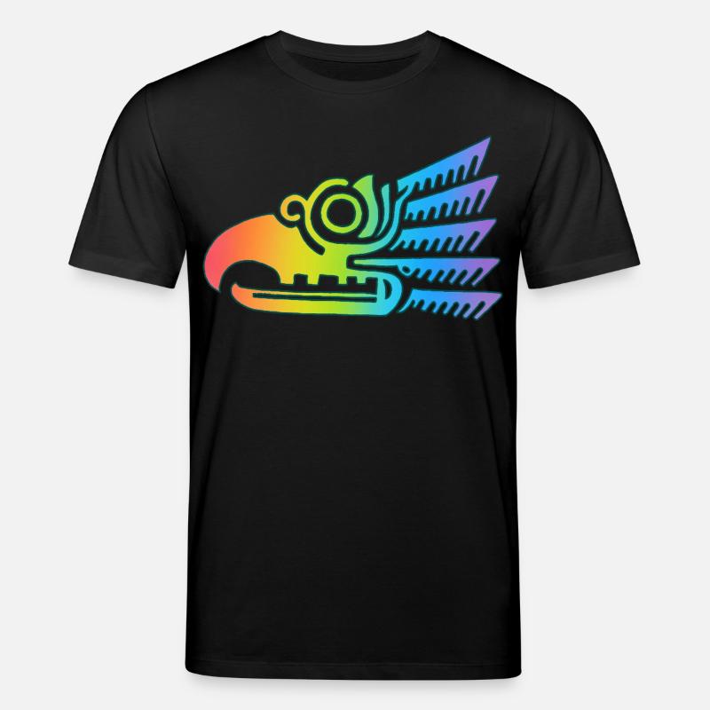 Mehrfarbiger Stammesvogelkopf - Stanley/Stella Unisex Bio-T-Shirt CREATOR  - Schwarz