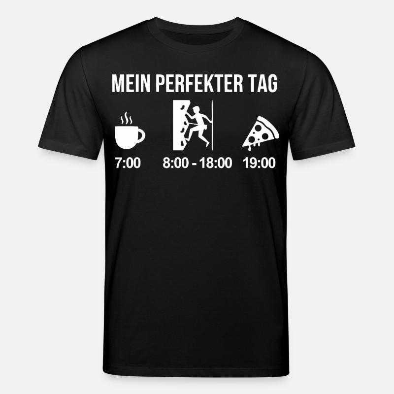 Escalade, bloc, Pizza Coffee - T-shirt bio CREATOR Stanley/Stella Unisexe - noir
