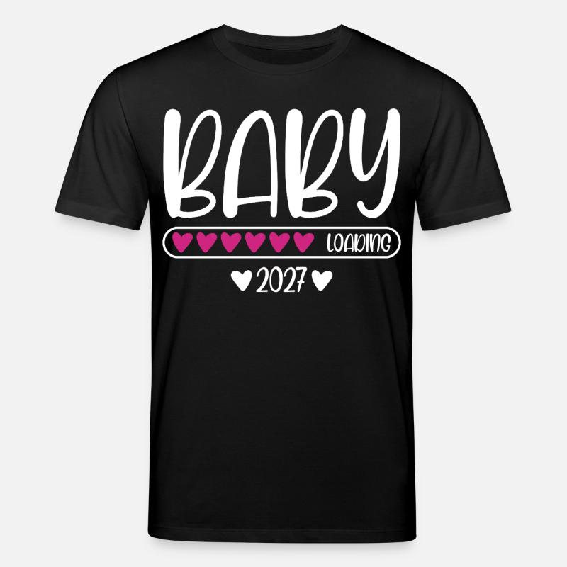 Baby 2027 loading Herzchen Ladebalken - Stanley/Stella Unisex Bio-T-Shirt CREATOR  - Schwarz