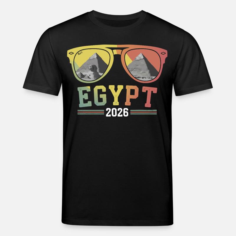 Vacances en Égypte 2026 Pyramides - T-shirt bio CREATOR Stanley/Stella Unisexe - noir