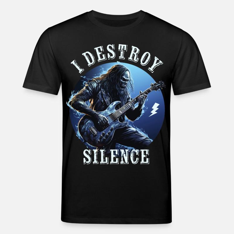 I Destroy Silence - Stanley/Stella Unisex Bio-T-Shirt CREATOR  - Schwarz