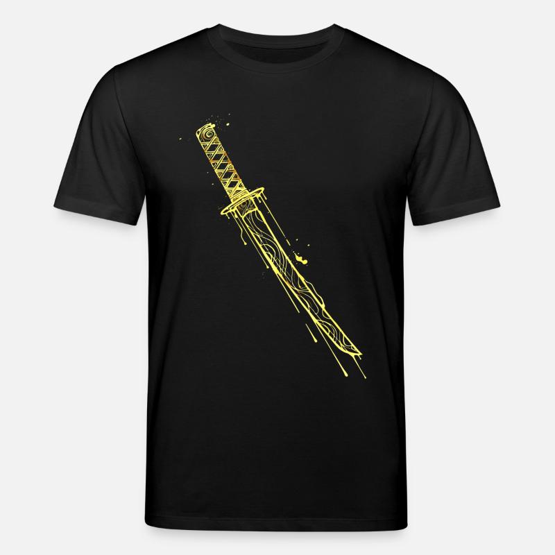 Goldenes Katana Samurai Schwert  - Stanley/Stella Unisex Bio-T-Shirt CREATOR  - Schwarz