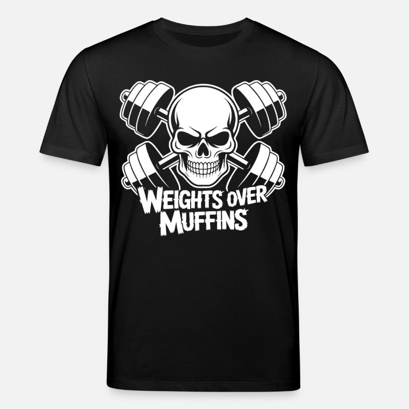 Gewichte über Muffins Schädel - Stanley/Stella Unisex Bio-T-Shirt CREATOR  - Schwarz