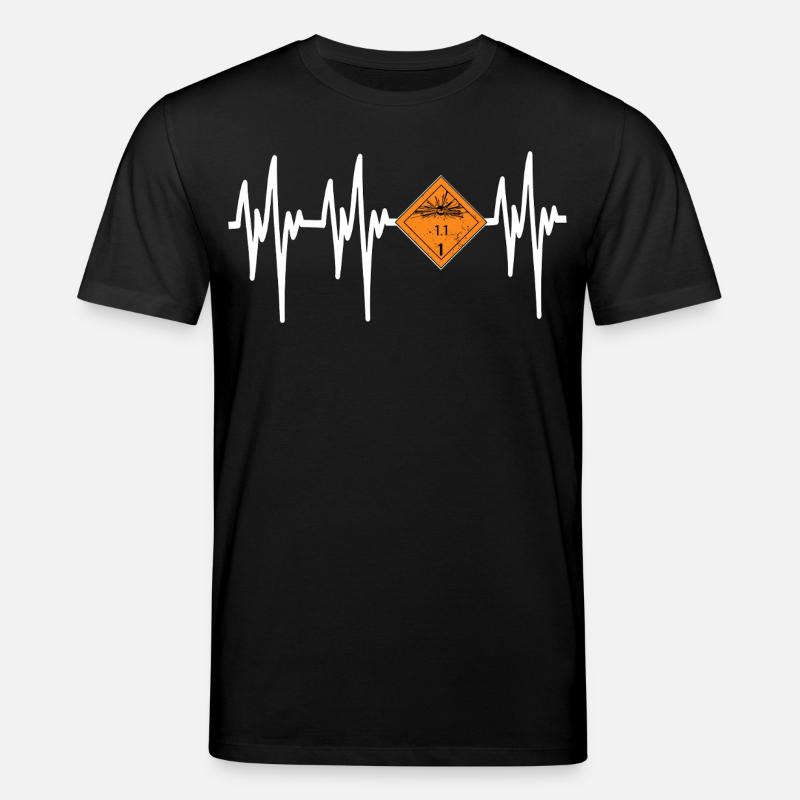 Heartbeat Pyro Danger - Stanley/Stella Unisex Bio-T-Shirt CREATOR  - Schwarz