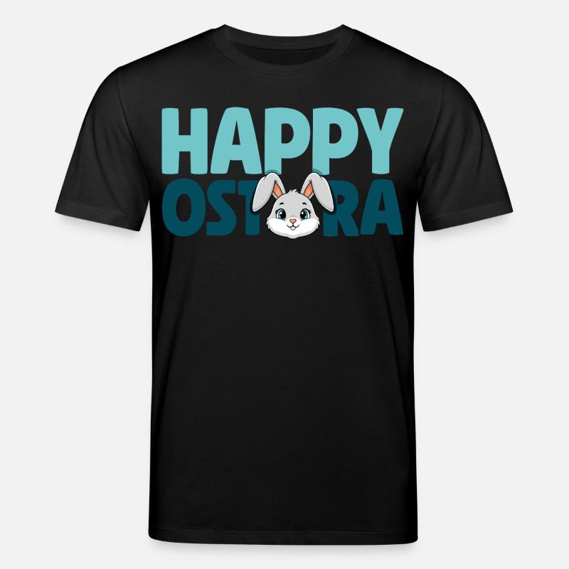 Happy Ostara Rabbit Bunny Easter Ostara - Stanley/Stella CREATOR Unisex Organic T-Shirt - black