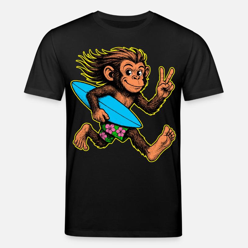 Surf-Monkey-Surf-Vibes - Stanley/Stella Unisex Bio-T-Shirt CREATOR  - Schwarz