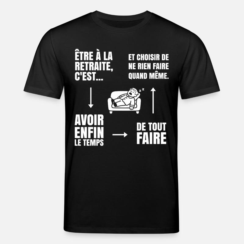 Die Kunst des Nichtstuns (weißer Text) - Stanley/Stella Unisex Bio-T-Shirt CREATOR  - Schwarz