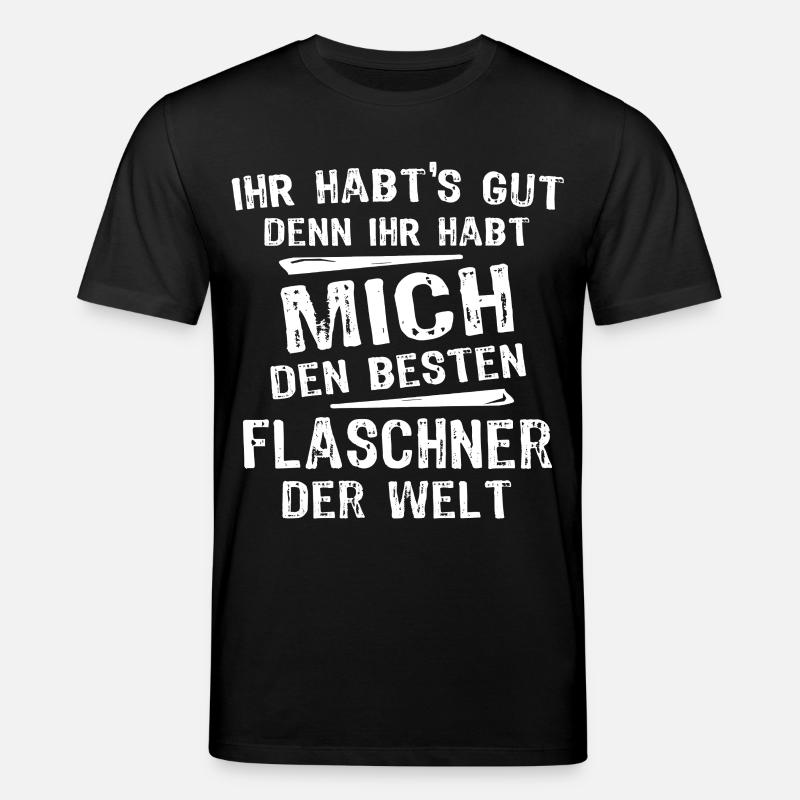 Flaschner - Stanley/Stella Unisex Bio-T-Shirt CREATOR  - Schwarz