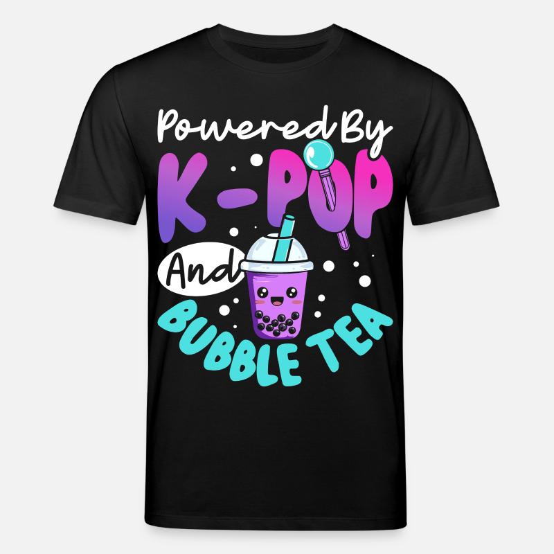 Alimentato da bubble tea K-pop - Maglietta ecologica unisex CREATOR di Stanley/Stella - nero