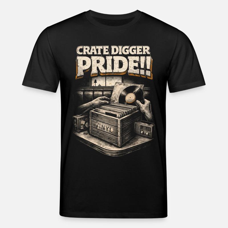 Vinyl Sammler Schallplatten Crate Digger Pride - Stanley/Stella Unisex Bio-T-Shirt CREATOR  - Schwarz
