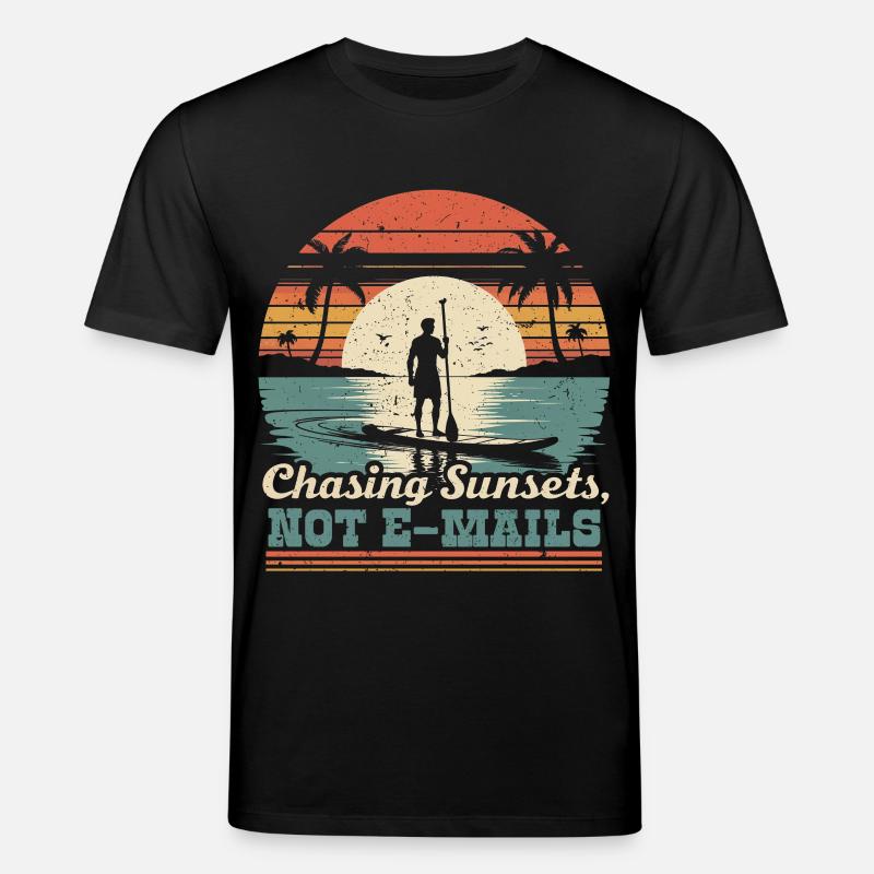 Stand Up Paddle Chasing Sunsets - Stanley/Stella Unisex Bio-T-Shirt CREATOR  - Schwarz