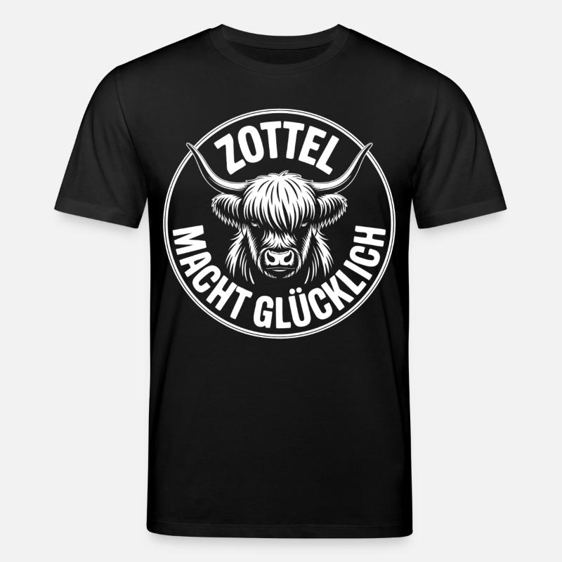 Shaggy rend les Highlands heureuses - T-shirt bio CREATOR Stanley/Stella Unisexe - noir