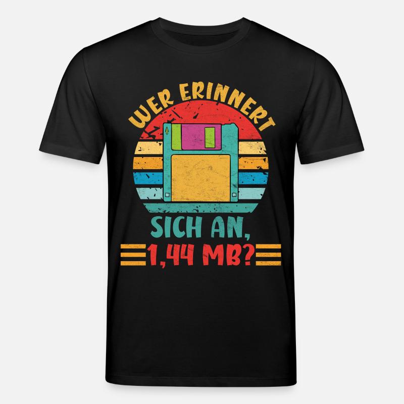 Coder WHO REMEMBERS 1.44 MB? FUNNY - Stanley/Stella CREATOR Unisex Organic T-Shirt - black