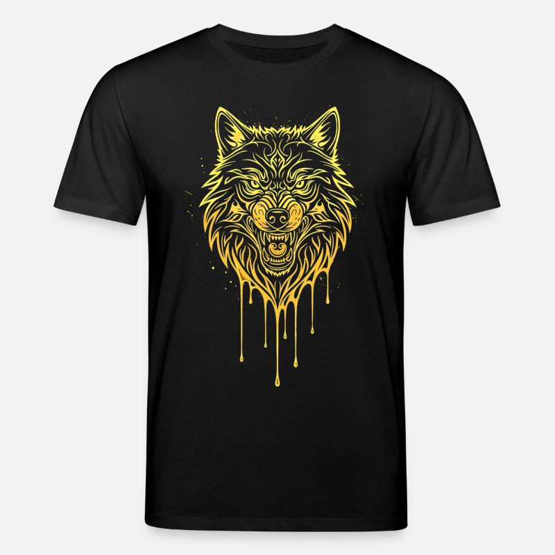 Wolf Kopf Gold Edition - Stanley/Stella Unisex Bio-T-Shirt CREATOR - Schwarz