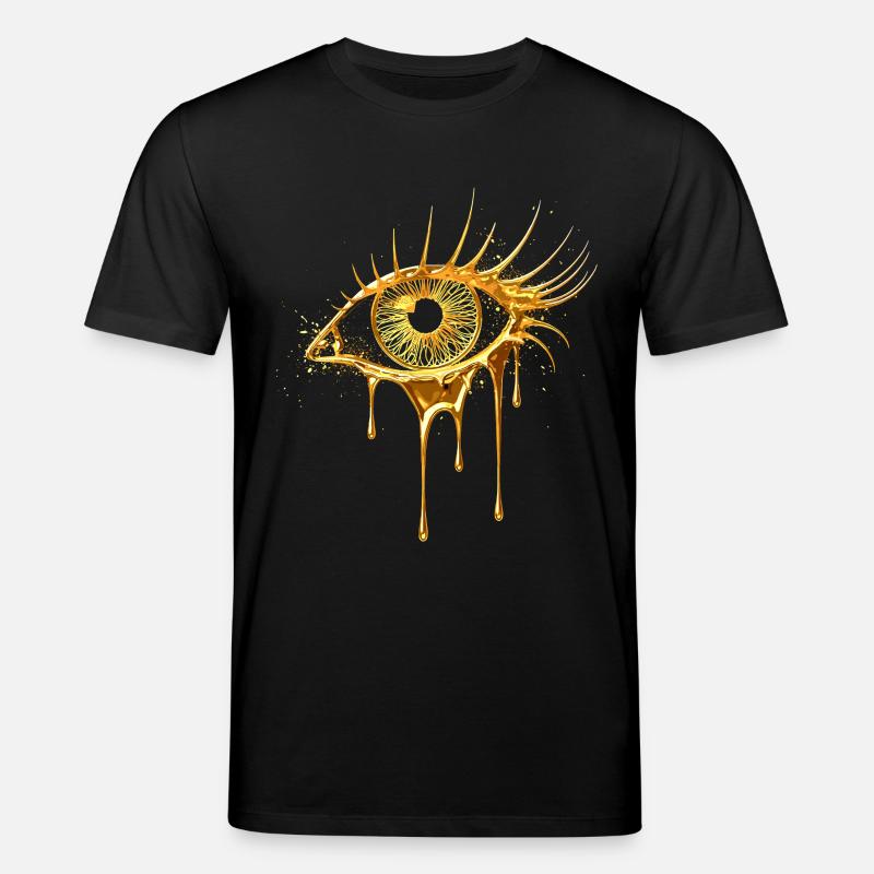Regard d’œil doré - T-shirt bio CREATOR Stanley/Stella Unisexe - noir
