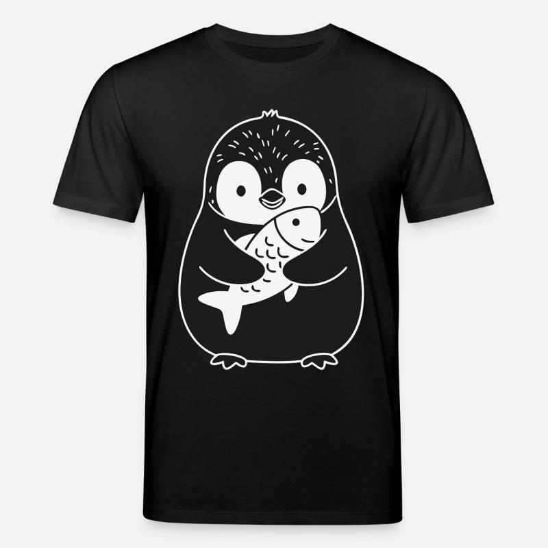 Pinguin Fisch Süßes Tier - Stanley/Stella Unisex Bio-T-Shirt CREATOR  - Schwarz