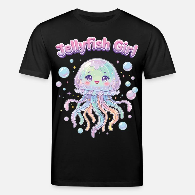 Pastel Kawaii Quallenmädchen-Ästhetik - Stanley/Stella Unisex Bio-T-Shirt CREATOR  - Schwarz