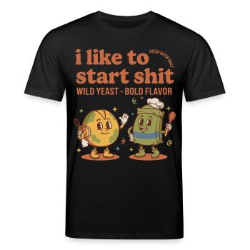 Sourdough Starter Jar Era Bread Baking Baker - Stanley/Stella Unisex Bio-T-Shirt CREATOR  - Schwarz - Vorne - Alina (178cm) & Michal (187cm)