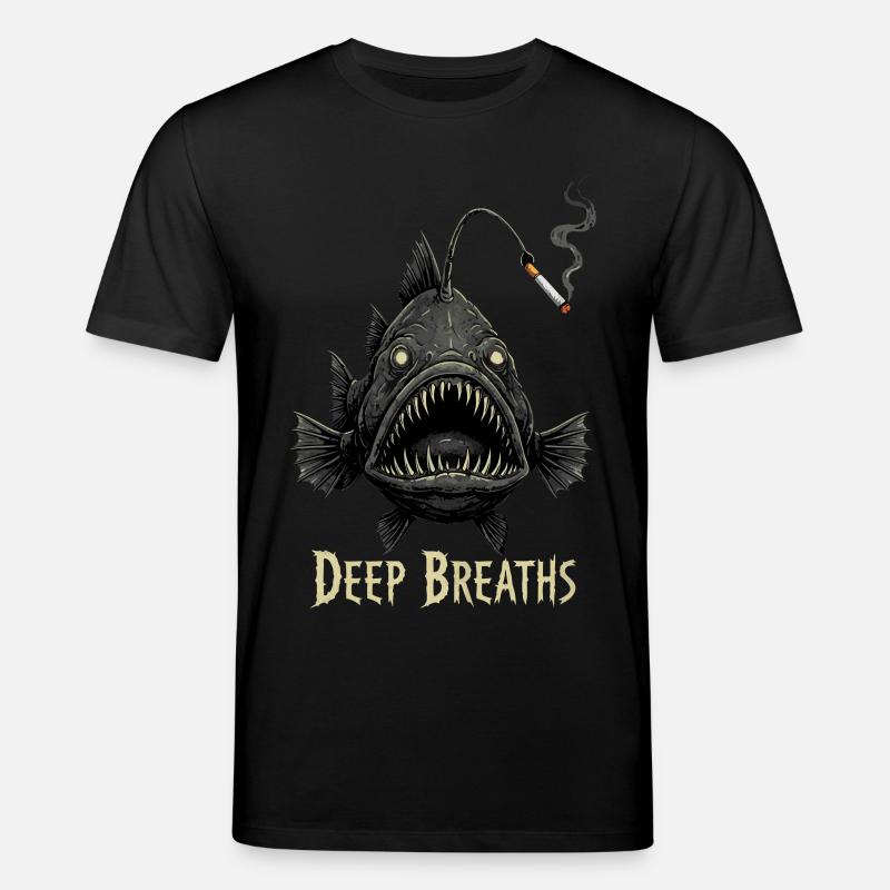 Tief durchatmen Zigarette Anglerfisch - Stanley/Stella Unisex Bio-T-Shirt CREATOR  - Schwarz