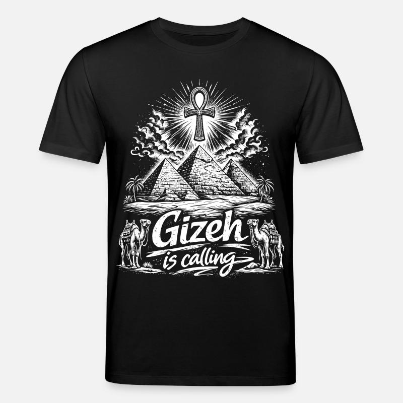 Gizeh appelle le voyage des pyramides d’Égypte - T-shirt bio CREATOR Stanley/Stella Unisexe - noir