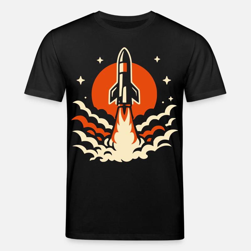 Fusée rétro - T-shirt bio CREATOR Stanley/Stella Unisexe - noir