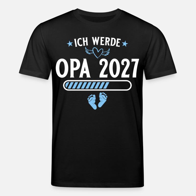 Ich werde Opa 2027 – Schwangerschaft Verkündung - Stanley/Stella Unisex Bio-T-Shirt CREATOR  - Schwarz