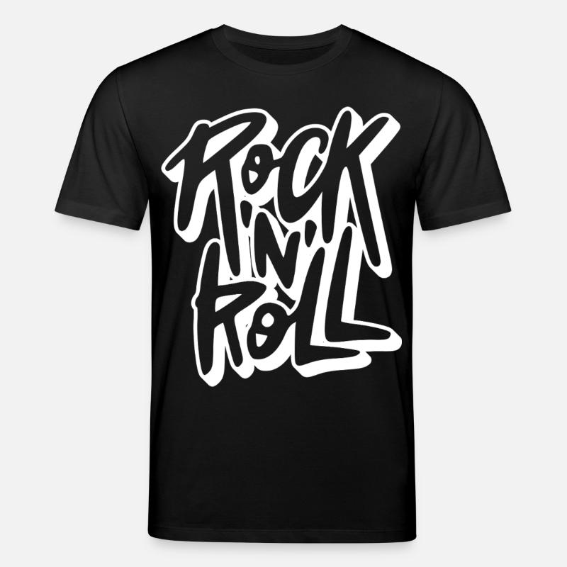 Rock 'n' Roll Graffiti-Text - Stanley/Stella Unisex Bio-T-Shirt CREATOR - Schwarz