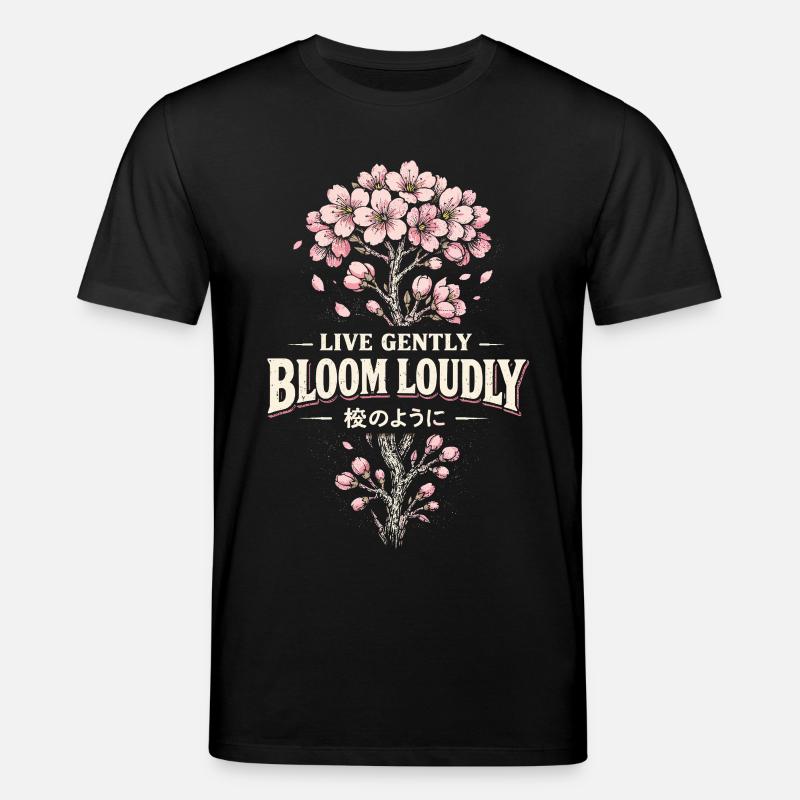 Kirschblüten Sakura Kirschblüte - Stanley/Stella Unisex Bio-T-Shirt CREATOR  - Schwarz