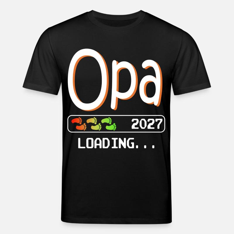 Werdender Opa 2027 loading zukünftiger Großvater - Stanley/Stella Unisex Bio-T-Shirt CREATOR  - Schwarz