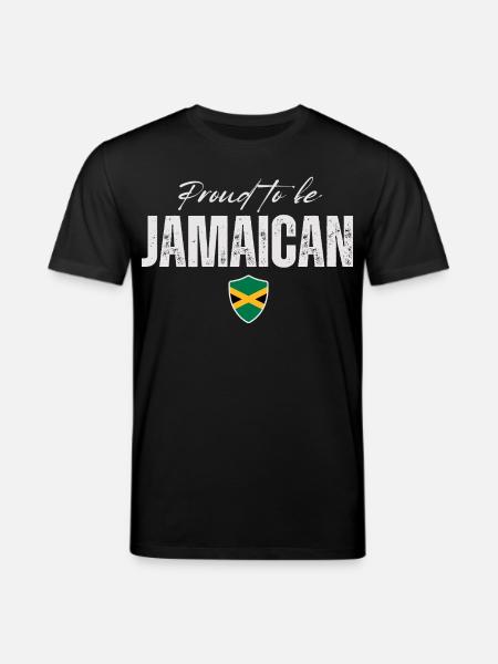 Proud Jamaican, Made in Jamaica - Stanley/Stella CREATOR Unisex Organic T-Shirt - black