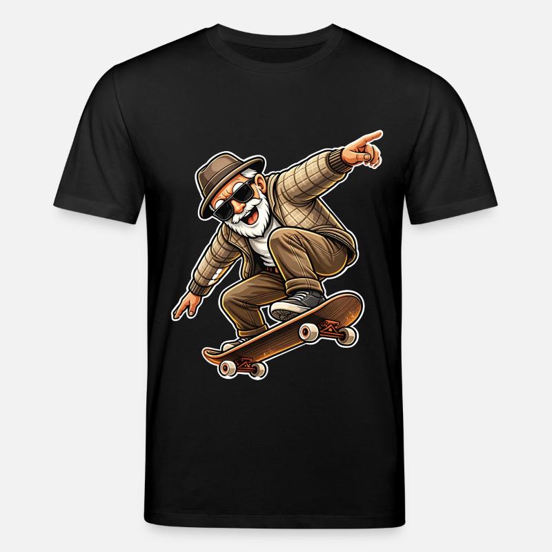 Opa Skateboard - Stanley/Stella Unisex Bio-T-Shirt CREATOR  - Schwarz
