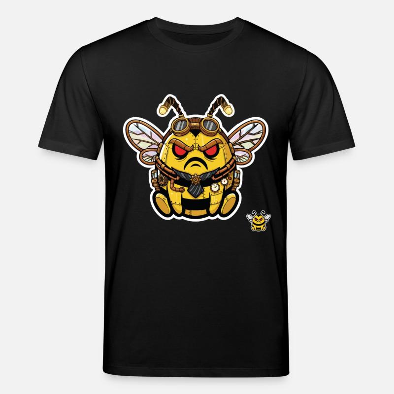Bionic Edgy Steampunk Cyborg Bee - Stanley/Stella CREATOR Unisex Organic T-Shirt - black